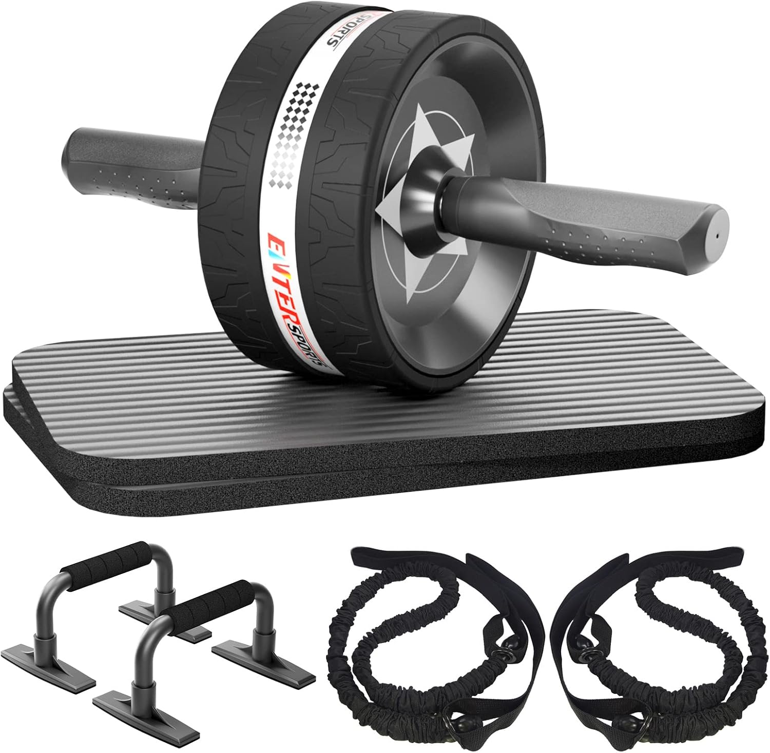 EnterSports Ab Rollers Wheel Kit, Exercise Wheel Core Strength Training Abdominal Roller Set